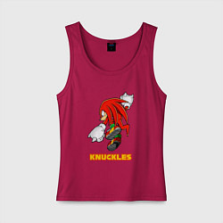 Майка женская хлопок Knuckles ехидна из соника, цвет: маджента