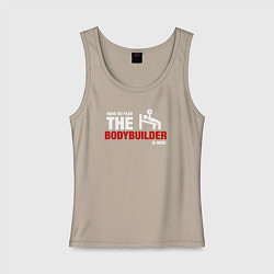 Майка женская хлопок Бодибилдер здесь, цвет: миндальный