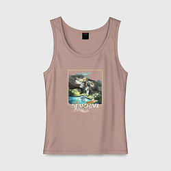 Майка женская хлопок Лоча, цвет: пыльно-розовый