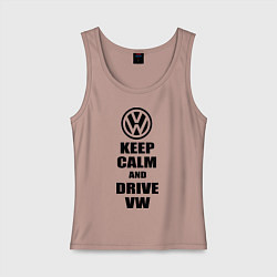 Женская майка Keep Calm & Drive VW