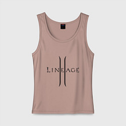 Майка женская хлопок Lineage logo, цвет: пыльно-розовый
