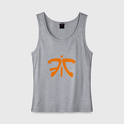 Майка женская хлопок Fnatic Logo, цвет: меланж