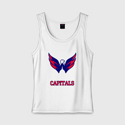 Майка женская хлопок Washington Capitals, цвет: белый