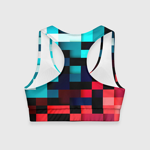 Женский спортивный топ Pixel Color / 3D-принт – фото 2