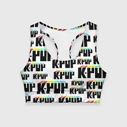 Топик спортивный женский K-pop Pattern, цвет: 3D-принт