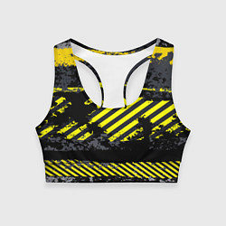 Топик спортивный женский Grunge Line, цвет: 3D-принт