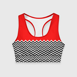 Топик спортивный женский Твин Пикс: узор, цвет: 3D-принт