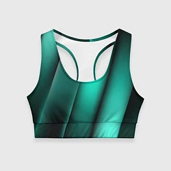 Топик спортивный женский Emerald lines, цвет: 3D-принт
