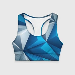 Топик спортивный женский Ледяная Абстракция, цвет: 3D-принт