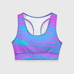 Топик спортивный женский Глянцевые линии, цвет: 3D-принт