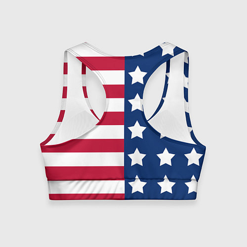 Женский спортивный топ USA Flag / 3D-принт – фото 2