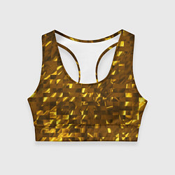 Топик спортивный женский Золотые кубики, цвет: 3D-принт