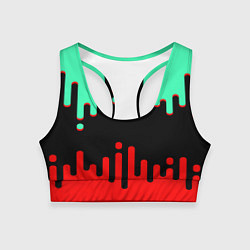 Топик спортивный женский Городской триколор, цвет: 3D-принт