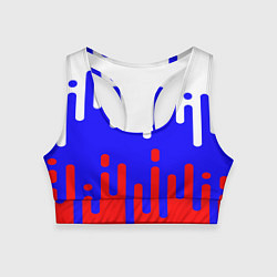 Топик спортивный женский Русский триколор, цвет: 3D-принт