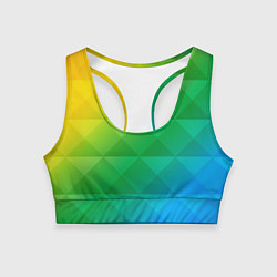 Топик спортивный женский Colored wall, цвет: 3D-принт