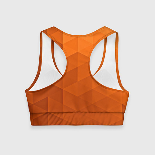 Женский спортивный топ Orange abstraction / 3D-принт – фото 2