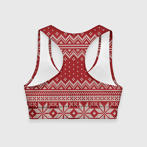 Женский спортивный топ Зимний узор / 3D-принт – фото 2