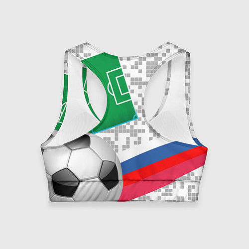 Женский спортивный топ Русский футбол / 3D-принт – фото 2
