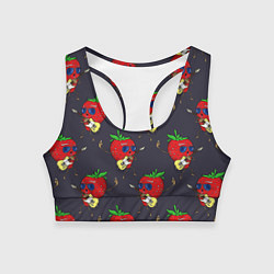 Женский спортивный топ Клубничный рок