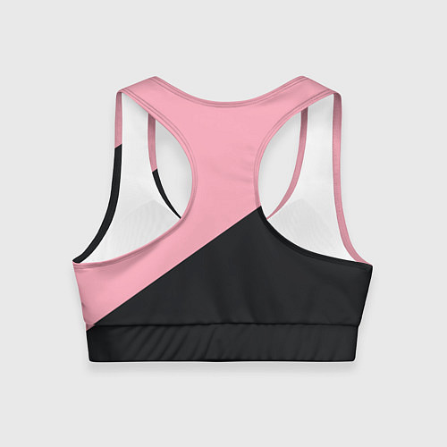 Женский спортивный топ Black Pink / 3D-принт – фото 2