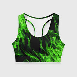 Топик спортивный женский TOXIC FLAME, цвет: 3D-принт