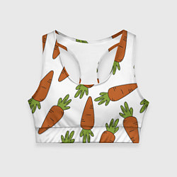 Топик спортивный женский Морковь, цвет: 3D-принт