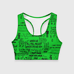 Топик спортивный женский GREEN BILLIE EILISH, цвет: 3D-принт