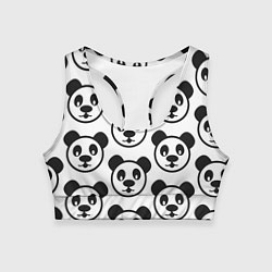 Топик спортивный женский Panda, цвет: 3D-принт