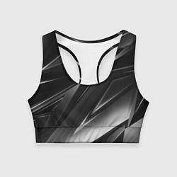 Топик спортивный женский GEOMETRY STRIPES BLACK & WHITE, цвет: 3D-принт
