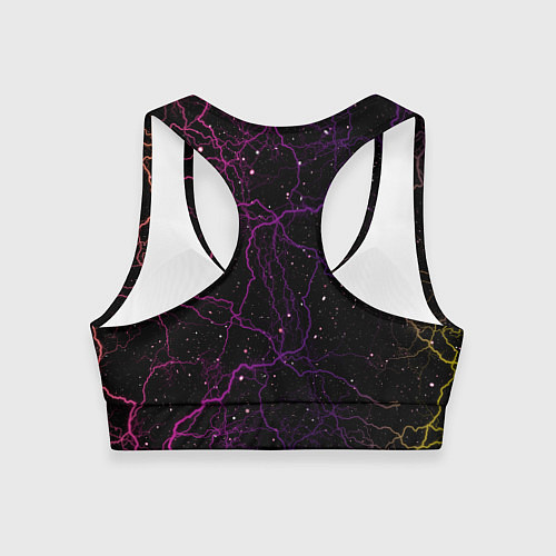 Женский спортивный топ Молнии / 3D-принт – фото 2