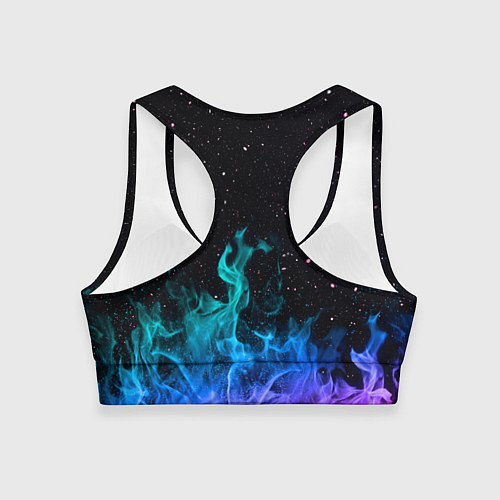 Женский спортивный топ Перламутровый огонь / 3D-принт – фото 2