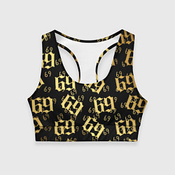 Топик спортивный женский 6ix9ine Gold, цвет: 3D-принт