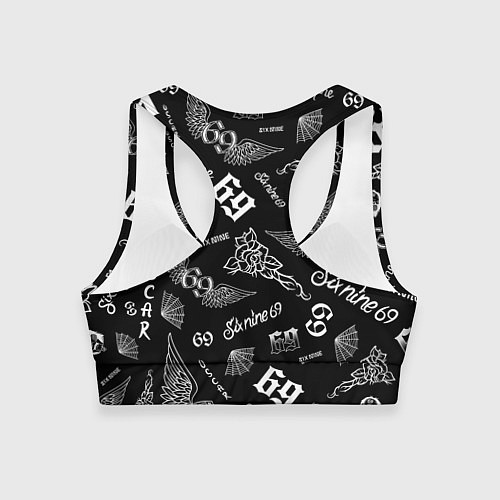 Женский спортивный топ 6IX9INE / 3D-принт – фото 2