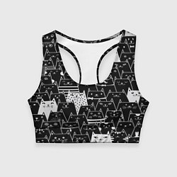 Женский спортивный топ КОТЫ BLACK