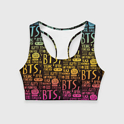 Топик спортивный женский BTS, цвет: 3D-принт