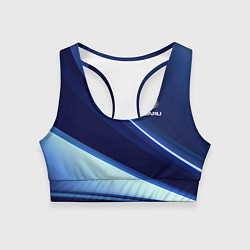 Топик спортивный женский SUBARU, цвет: 3D-принт