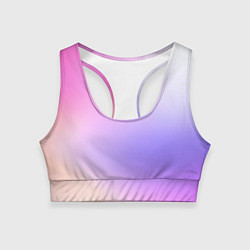 Топик спортивный женский Светлый градиент розовый мода, цвет: 3D-принт