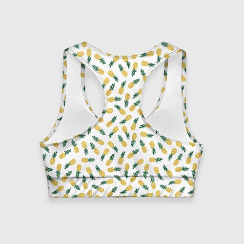Женский спортивный топ Ананасы / 3D-принт – фото 2