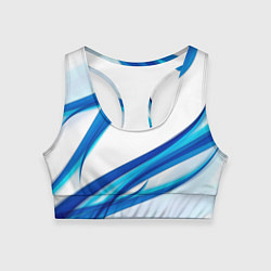 Топик спортивный женский STRIPES BLUE, цвет: 3D-принт