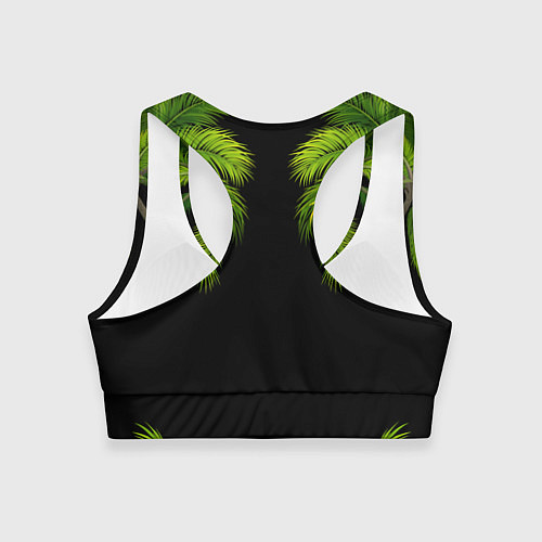 Женский спортивный топ Пальмы / 3D-принт – фото 2