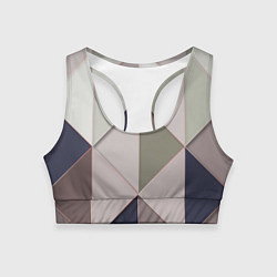 Топик спортивный женский Треугольники, цвет: 3D-принт