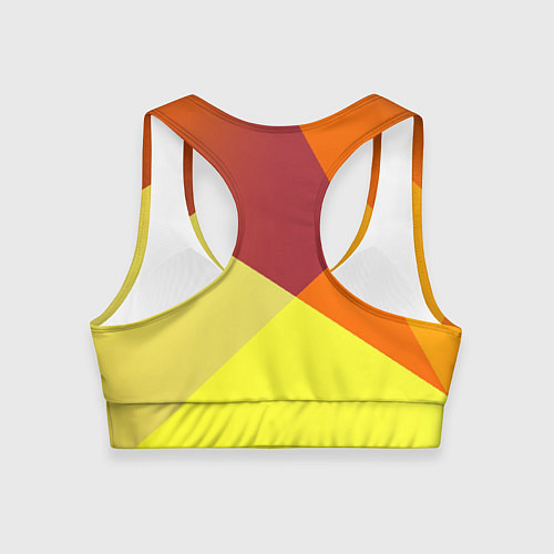 Женский спортивный топ Оранжевые углы / 3D-принт – фото 2