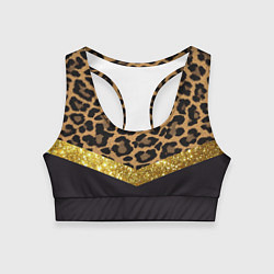 Топик спортивный женский Леопардовый принт, цвет: 3D-принт