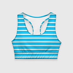 Топик спортивный женский FUMRRE TEXT BLUE, цвет: 3D-принт