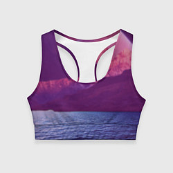 Топик спортивный женский Озеро, цвет: 3D-принт