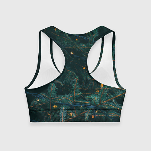 Женский спортивный топ Елка / 3D-принт – фото 2