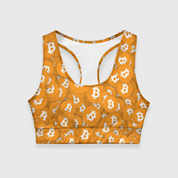 Топик спортивный женский Я БИТКОИН I AM BITCOIN, цвет: 3D-принт