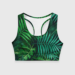 Топик спортивный женский Сочные тропики, цвет: 3D-принт