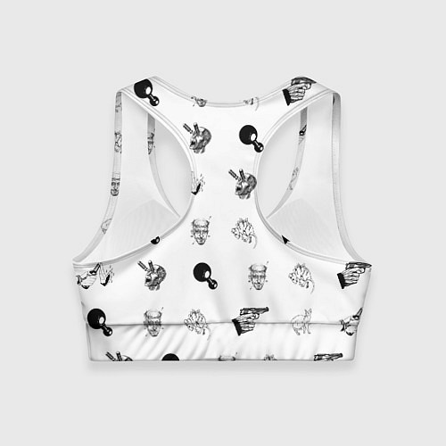 Женский спортивный топ Кровосток Паттерн Z / 3D-принт – фото 2