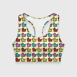 Женский спортивный топ Утиный фон Утки Ducks